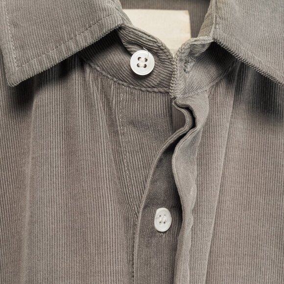 Band of Outsiders Grey Corduroy Button-Up Shirt - Picture 4 of 9